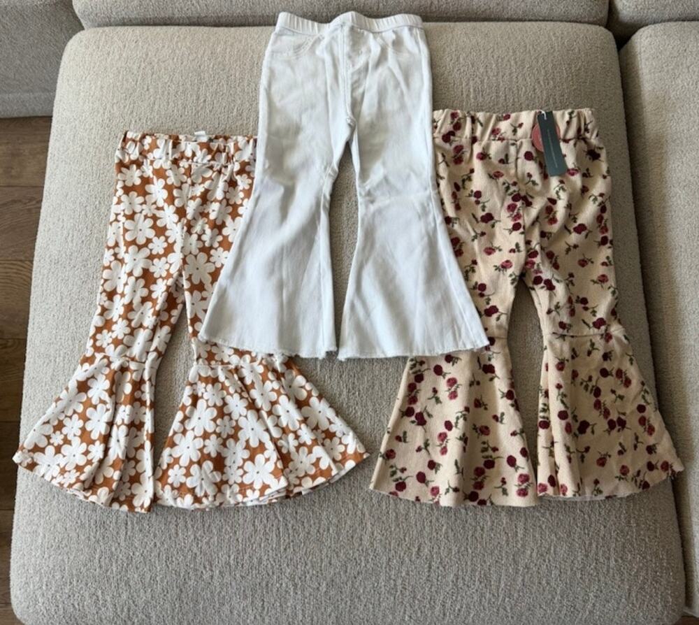 NWT Bailey's Blossoms Flare Leg Pants Girls 2T Lot of 3